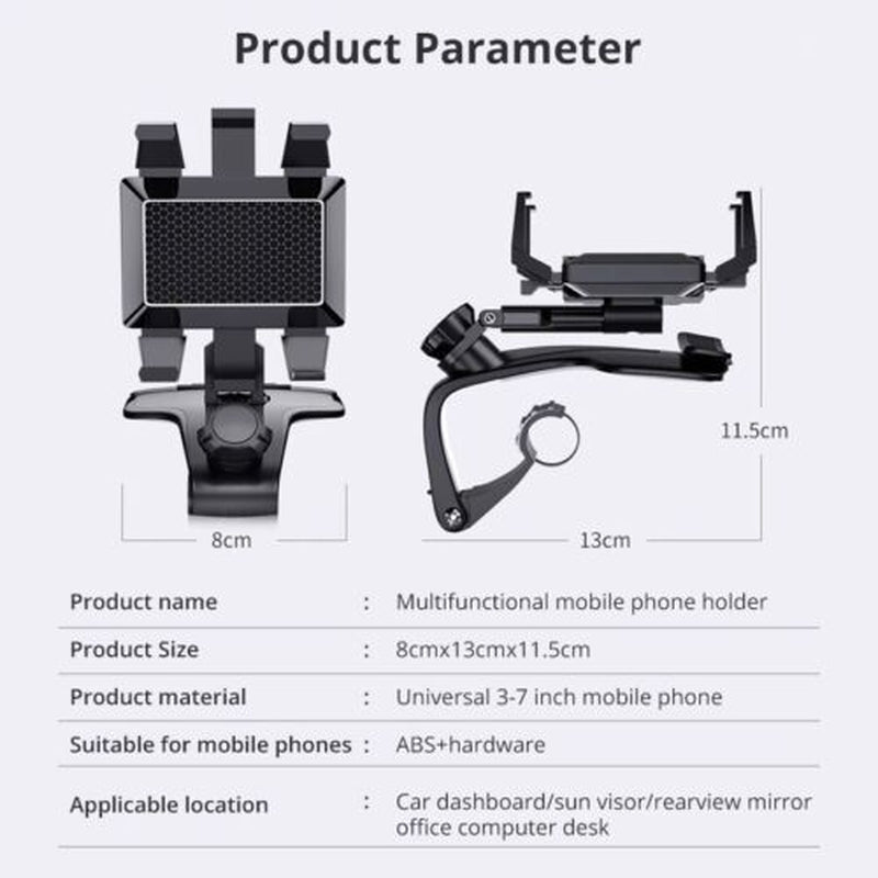 Car Mobile Phone Holder Rotating Universal Multifunctional