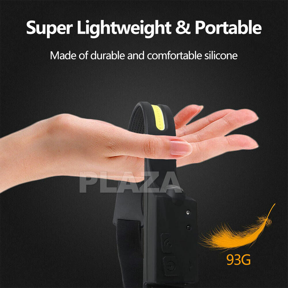 Waterproof COB LED Motion Sensor Head Torch Headlight USB Rechargeable Headlamp