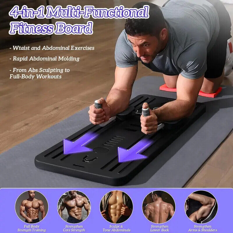Multifunctional Ab Roller Board Fitness Pilates Slide Abdominal Strength Gym