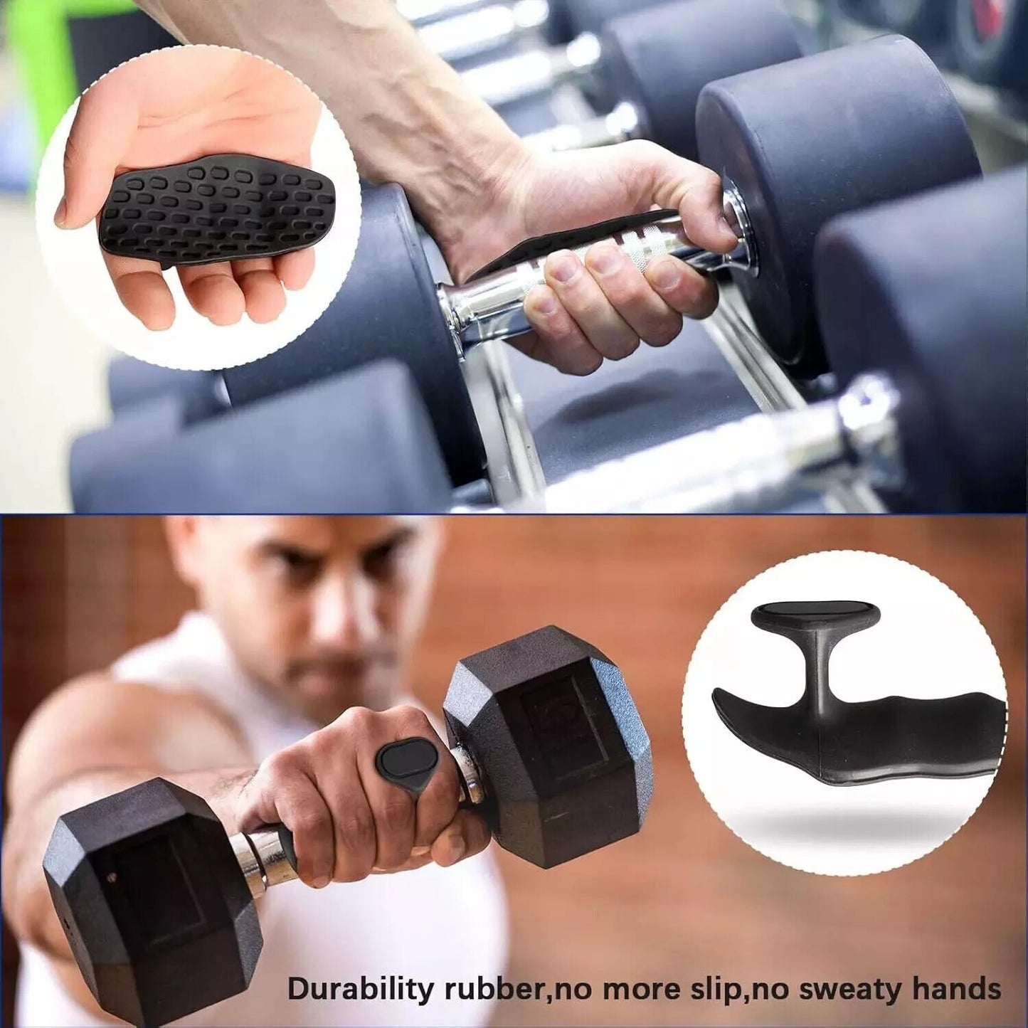 Hand Protector Anti-Slip Rubber Weight Lift Dumbbell Gym