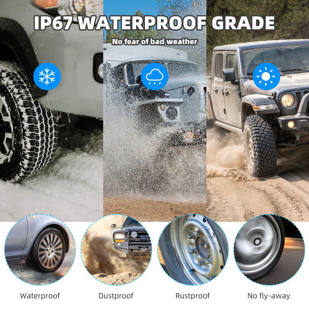 TPMS Car Tire Tyre Pressure Monitor System Solar Wireless + 4 Sensors