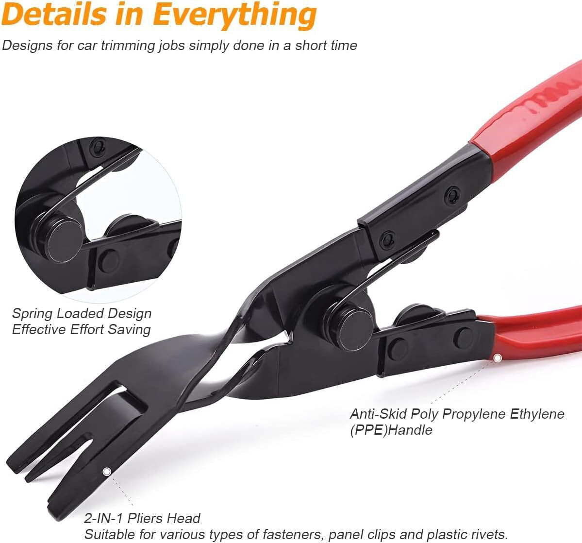 7Pcs Automotive Car Door Fastener Pin Removal Tools Puller Install Repair Clips