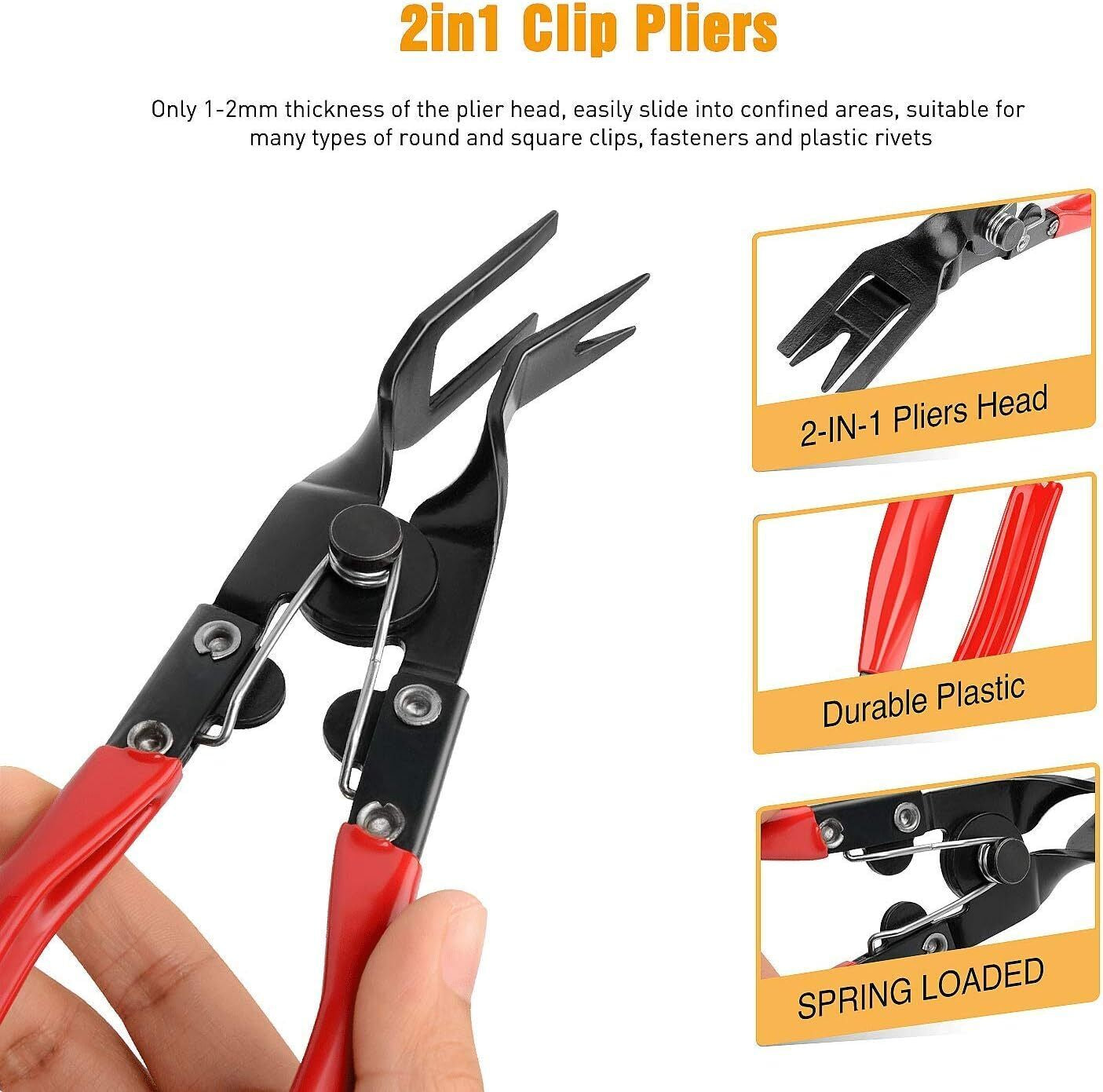 7Pcs Automotive Car Door Fastener Pin Removal Tools Puller Install Repair Clips