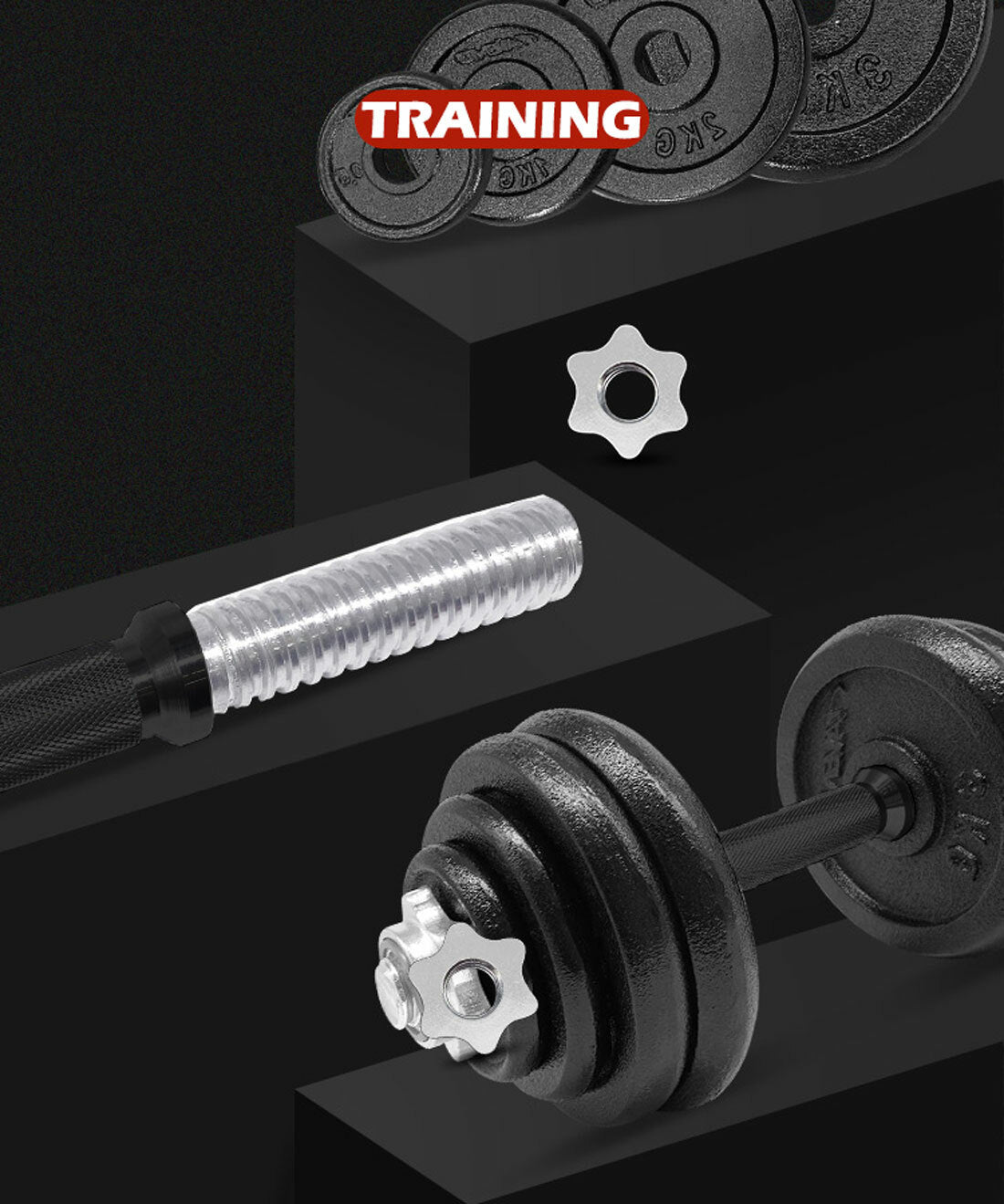 Gym Bodybuilding Fitness Workout Set Weight Barbell Equipment 