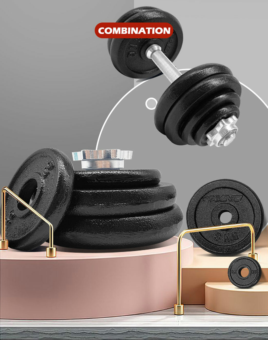 Gym Bodybuilding Fitness Workout Set Weight Barbell Equipment 