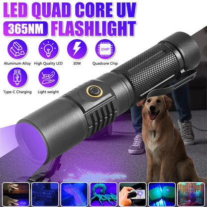 UV LED Flashlight Blacklight 365Nm LED Torch