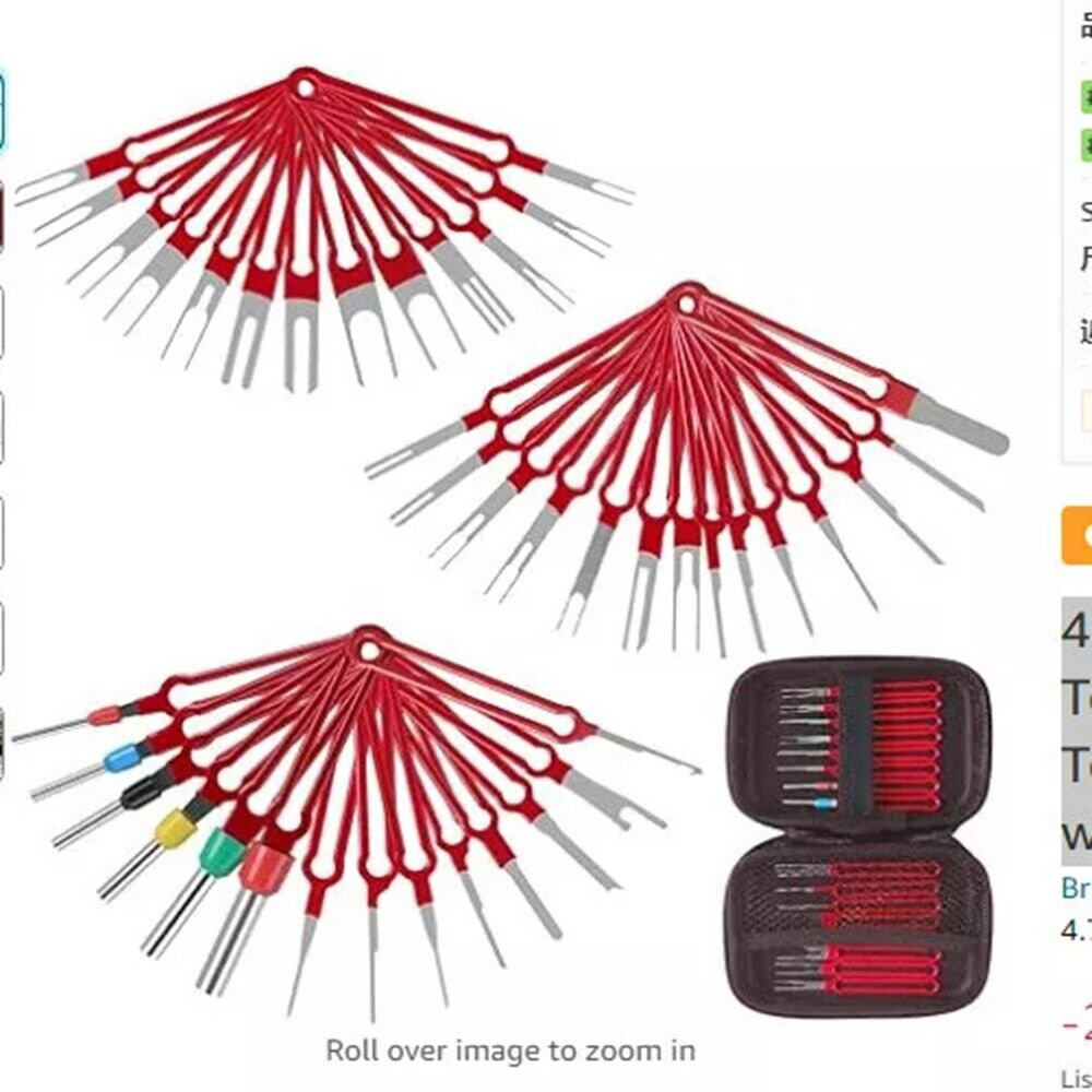 41PCS Extractor Terminal Removal Wire Tool Pin Car Automotive Plug Connector