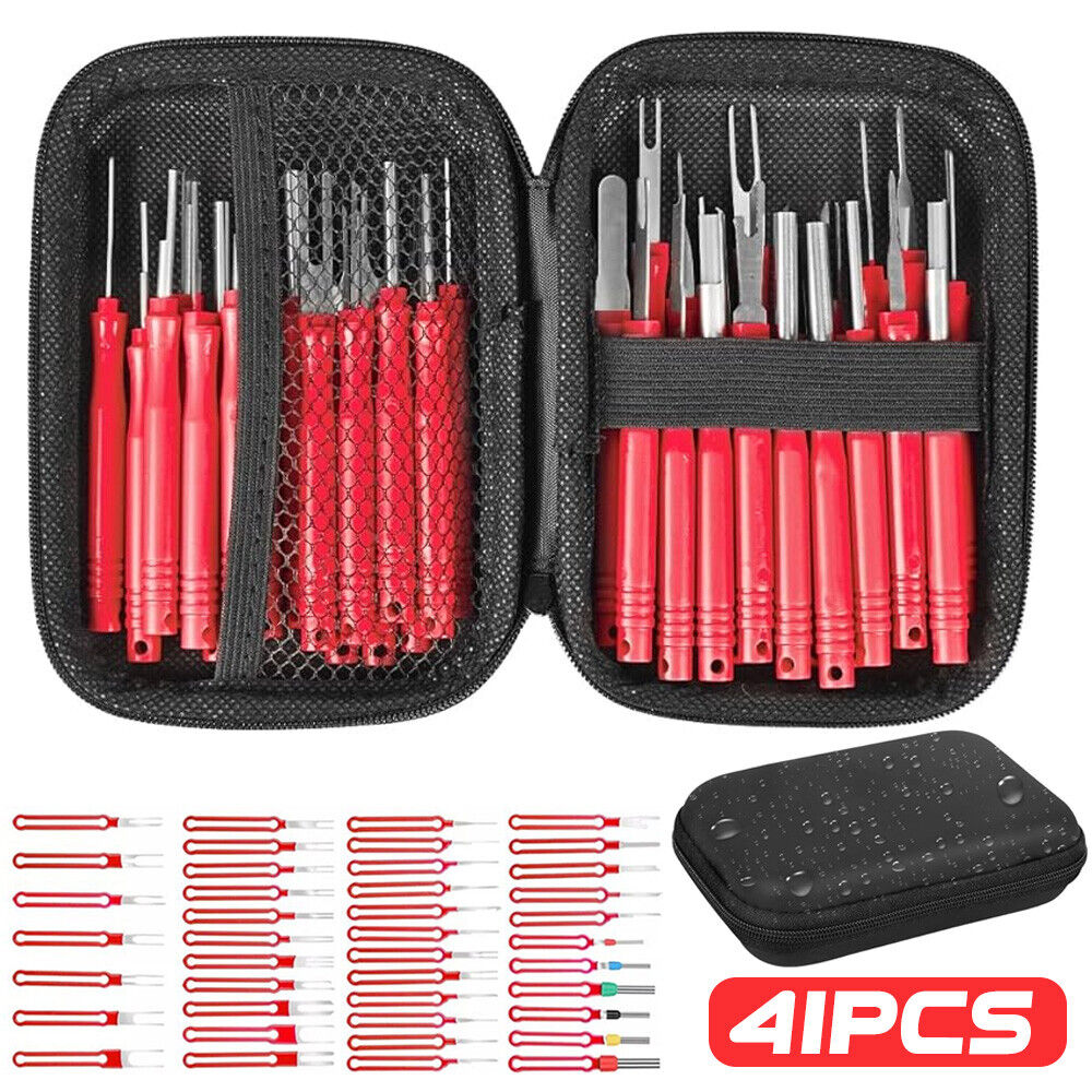 41PCS Extractor Terminal Removal Wire Tool Pin Car Automotive Plug Connector