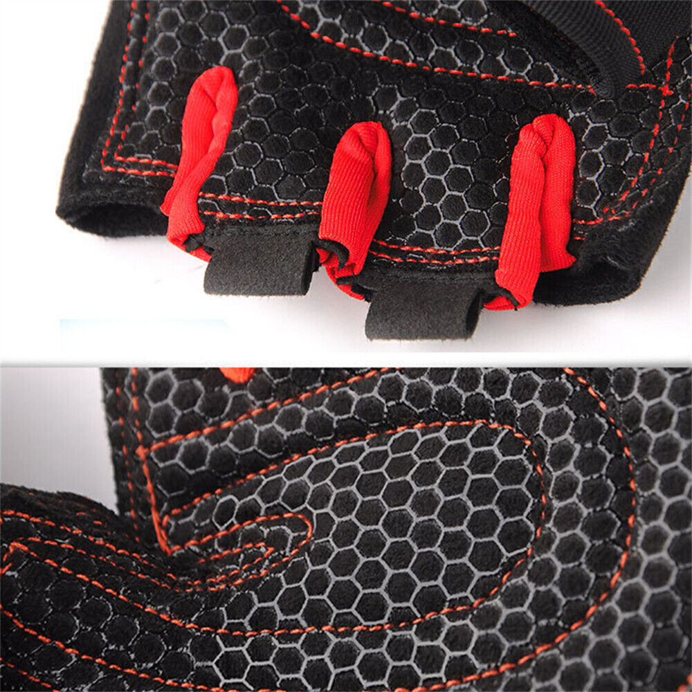 Gloves Gym Bodybuilding Fitness Workout Training Wrist Strap Lifting 