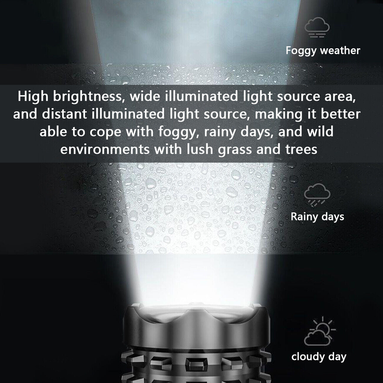 90000LM Baseball Bat LED Flashlights Waterproof Powerful Aluminium for Emergency