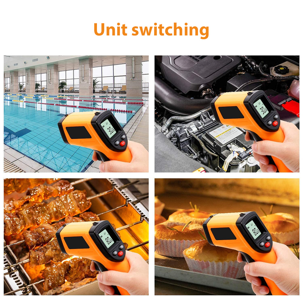 Thermometer Gun Digital Laser Infrared Temperature Non-Contact LCD IR Temp Meter
