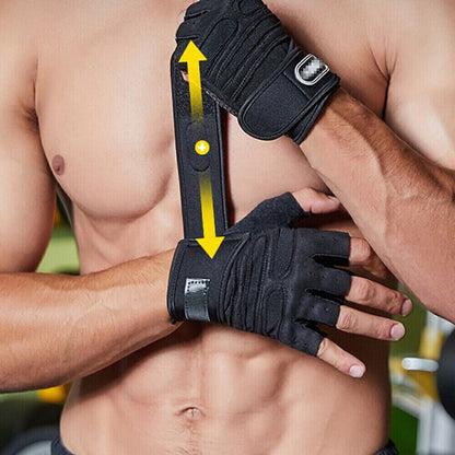 Gloves Gym Bodybuilding Fitness Workout Training Wrist Strap Lifting 