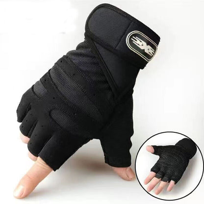 Gloves Gym Bodybuilding Fitness Workout Training Wrist Strap Lifting 