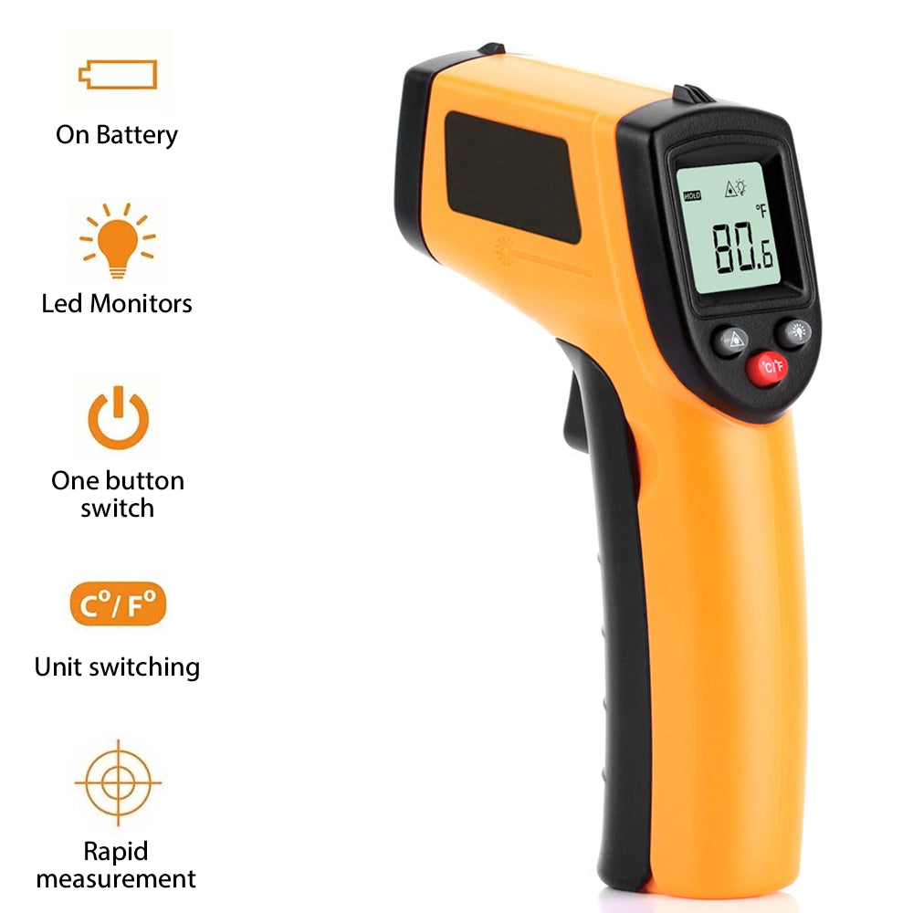 Thermometer Gun Digital Laser Infrared Temperature Non-Contact LCD IR Temp Meter