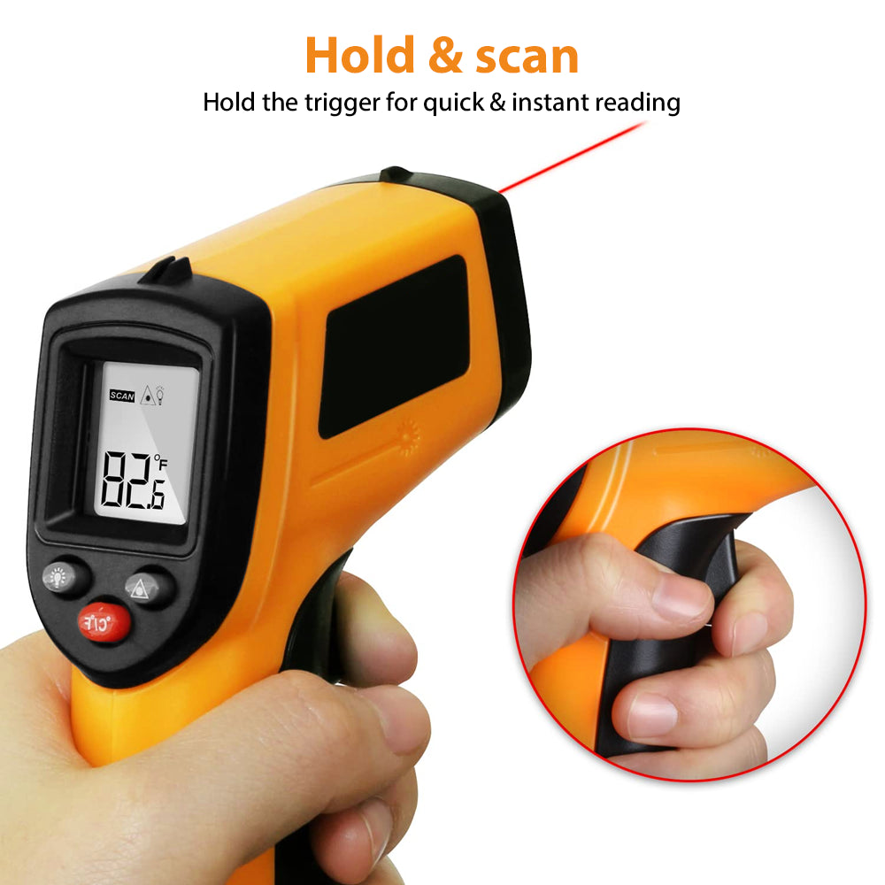 Thermometer Gun Digital Laser Infrared Temperature Non-Contact LCD IR Temp Meter