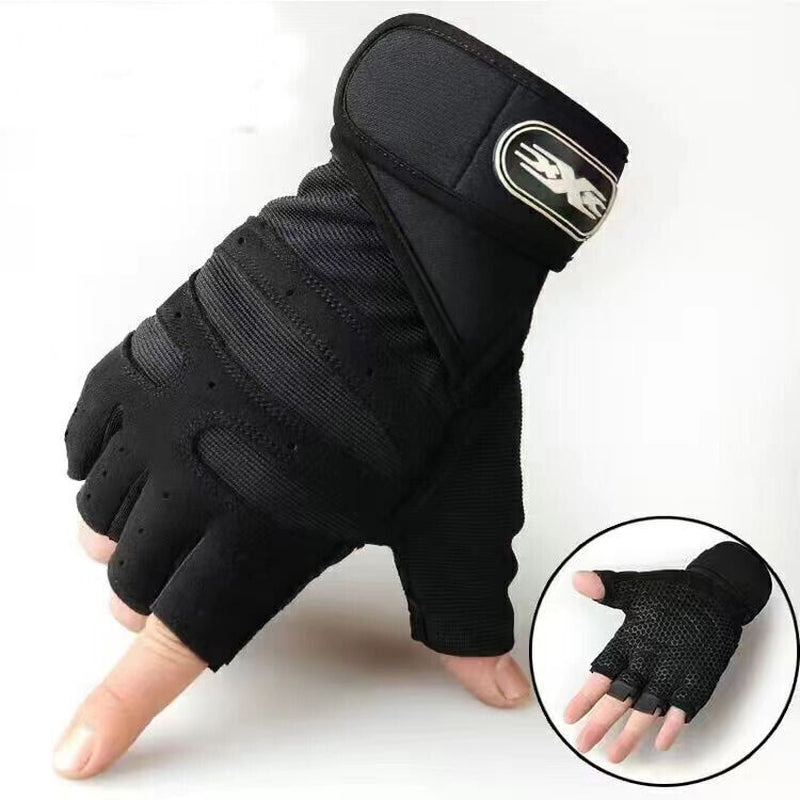 Gloves Gym Bodybuilding Fitness Workout Training Wrist Strap Lifting 